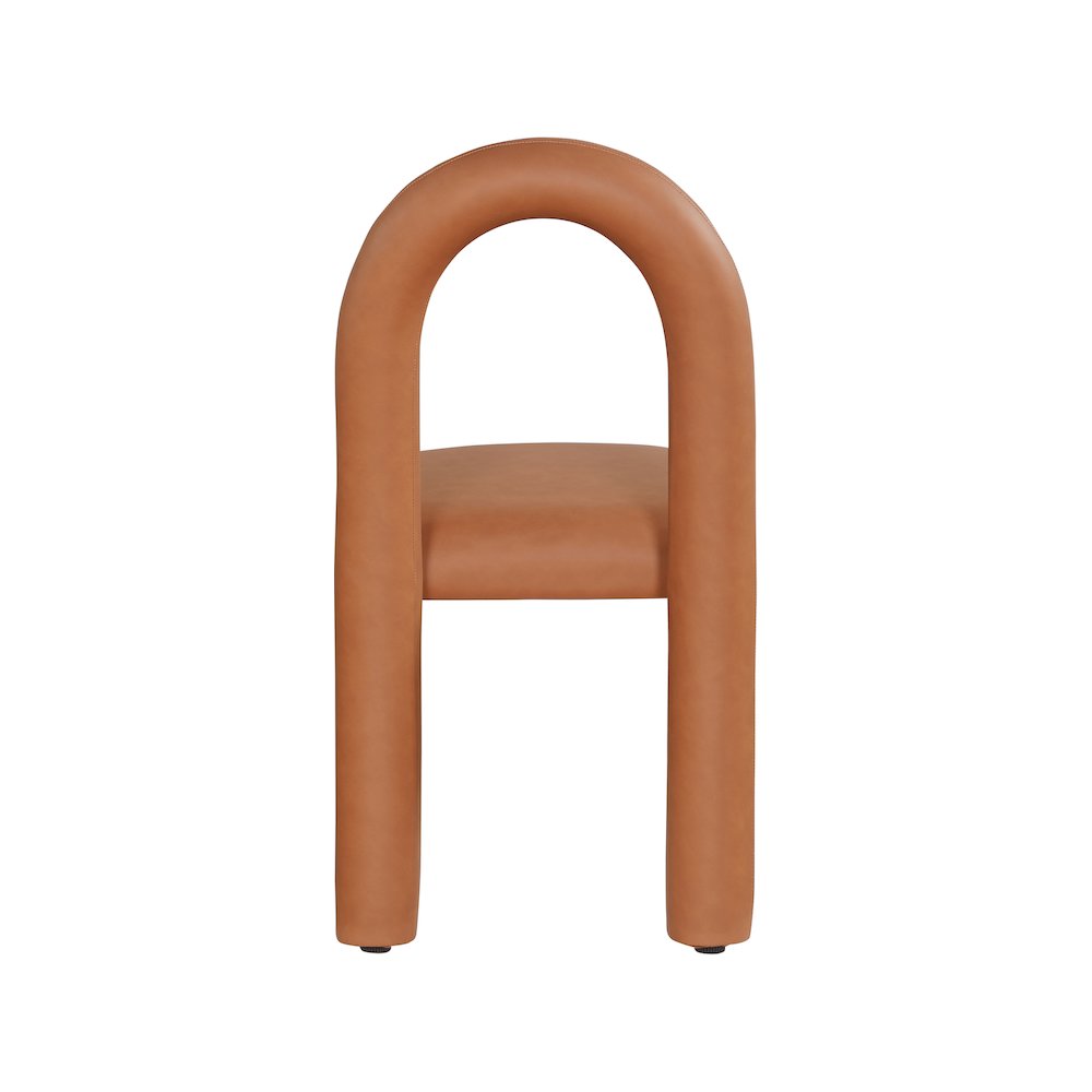 Amari Cognac Vegan Leather Dining Chair, Set of 2