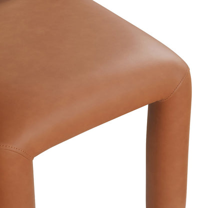 Amari Cognac Vegan Leather Dining Chair, Set of 2