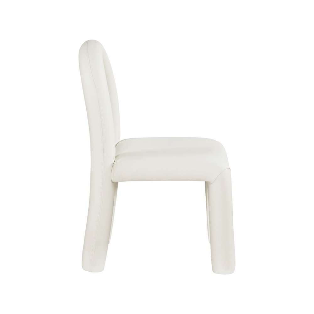 Amari Cream Vegan Leather Dining Chair, Set of 2