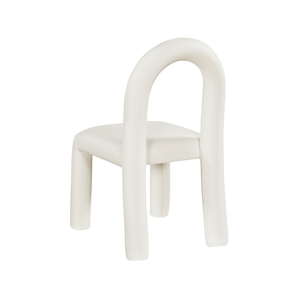 Amari Cream Vegan Leather Dining Chair, Set of 2