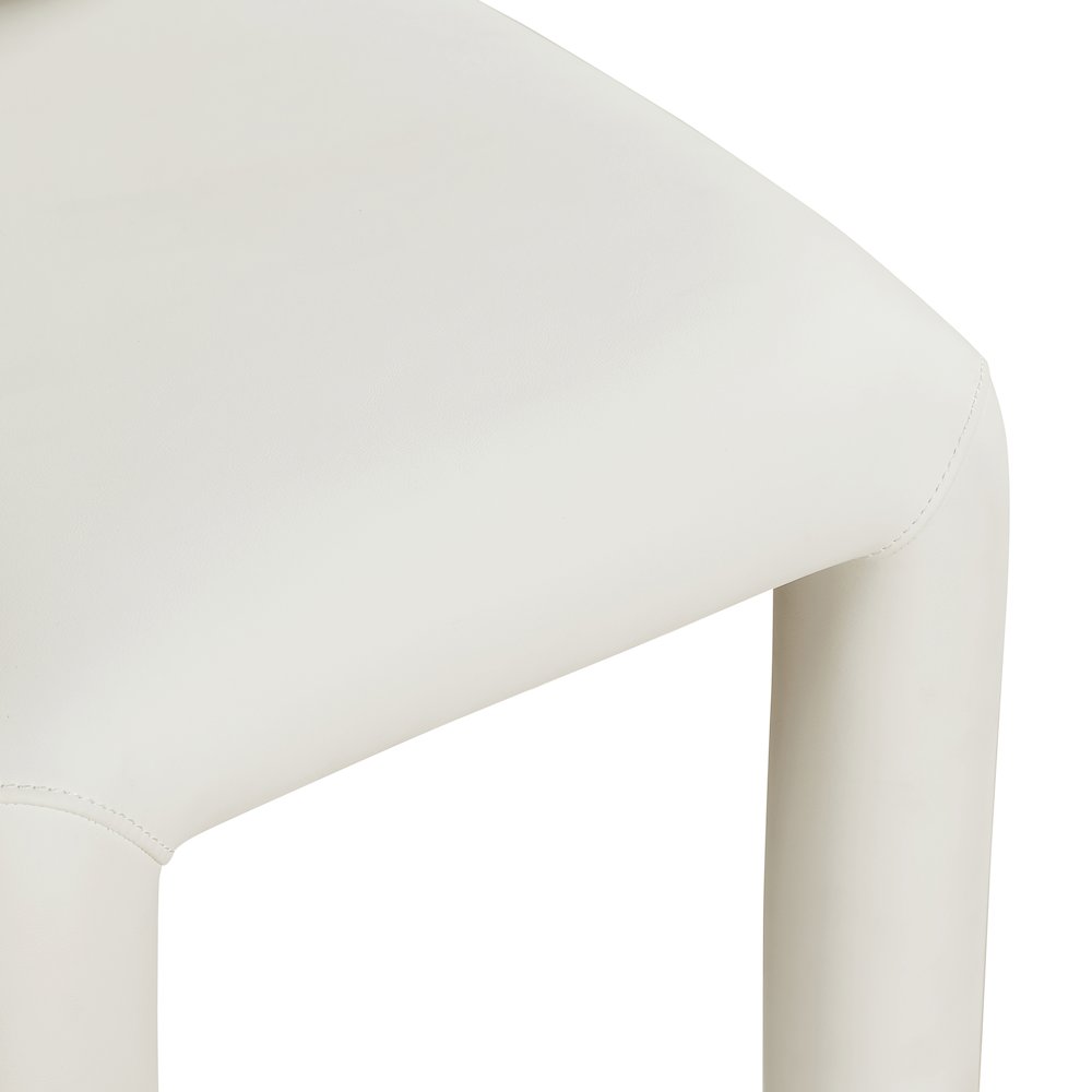 Amari Cream Vegan Leather Dining Chair, Set of 2