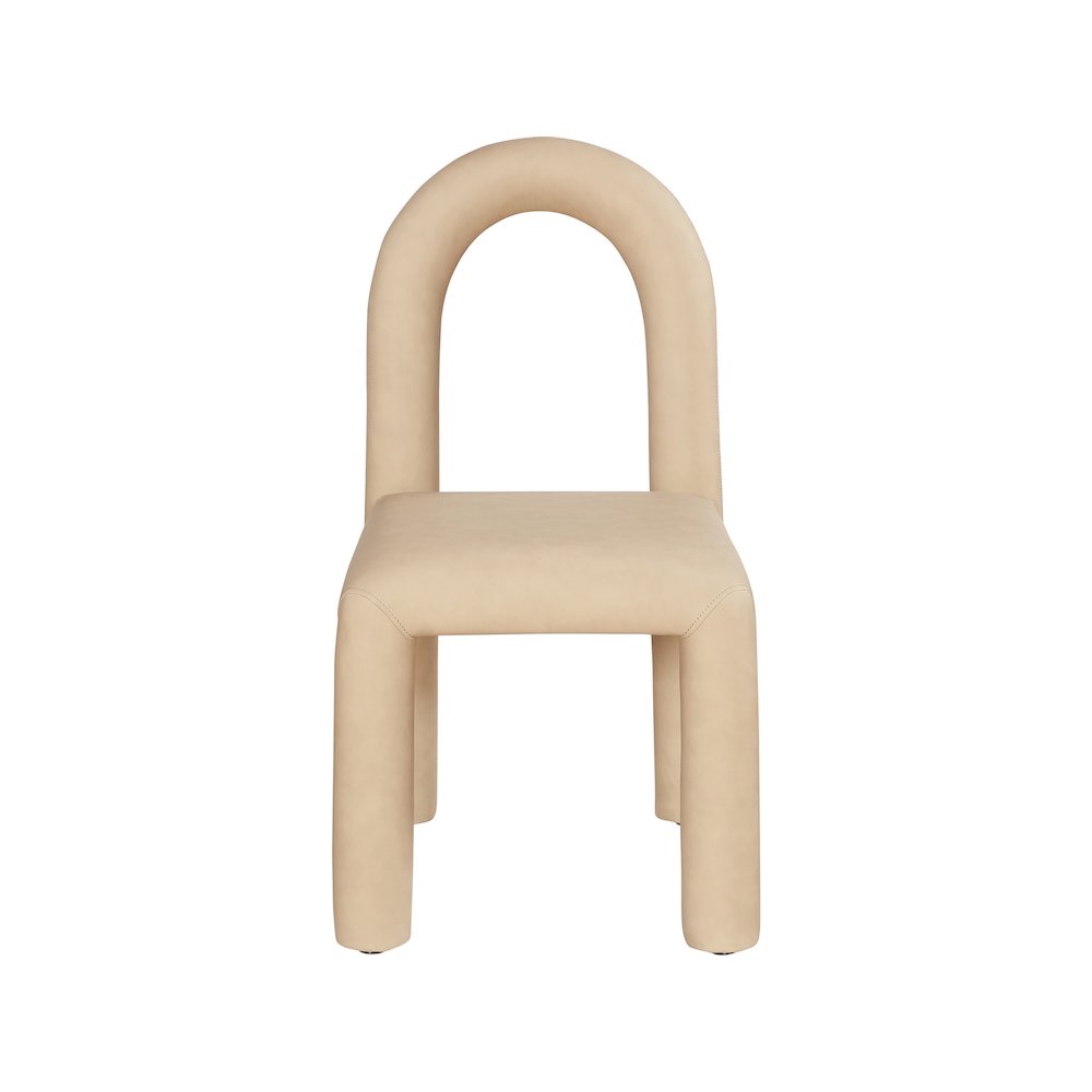Amari Tan Vegan Leather Dining Chair, Set of 2