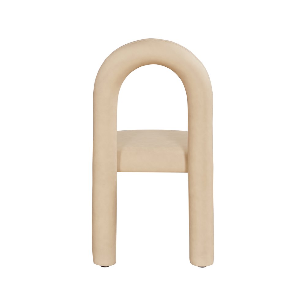 Amari Tan Vegan Leather Dining Chair, Set of 2