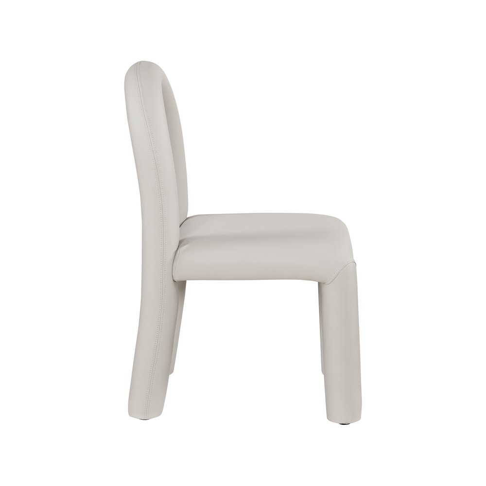 Amari Taupe Vegan Leather Dining Chair, Set of 2