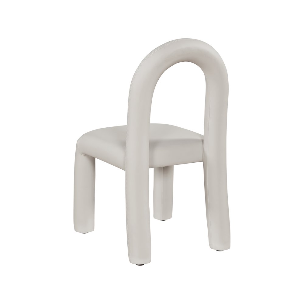 Amari Taupe Vegan Leather Dining Chair, Set of 2