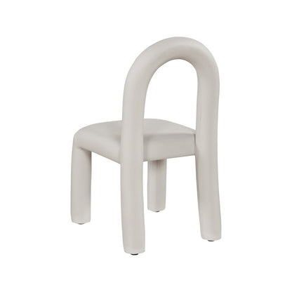 Amari Taupe Vegan Leather Dining Chair, Set of 2