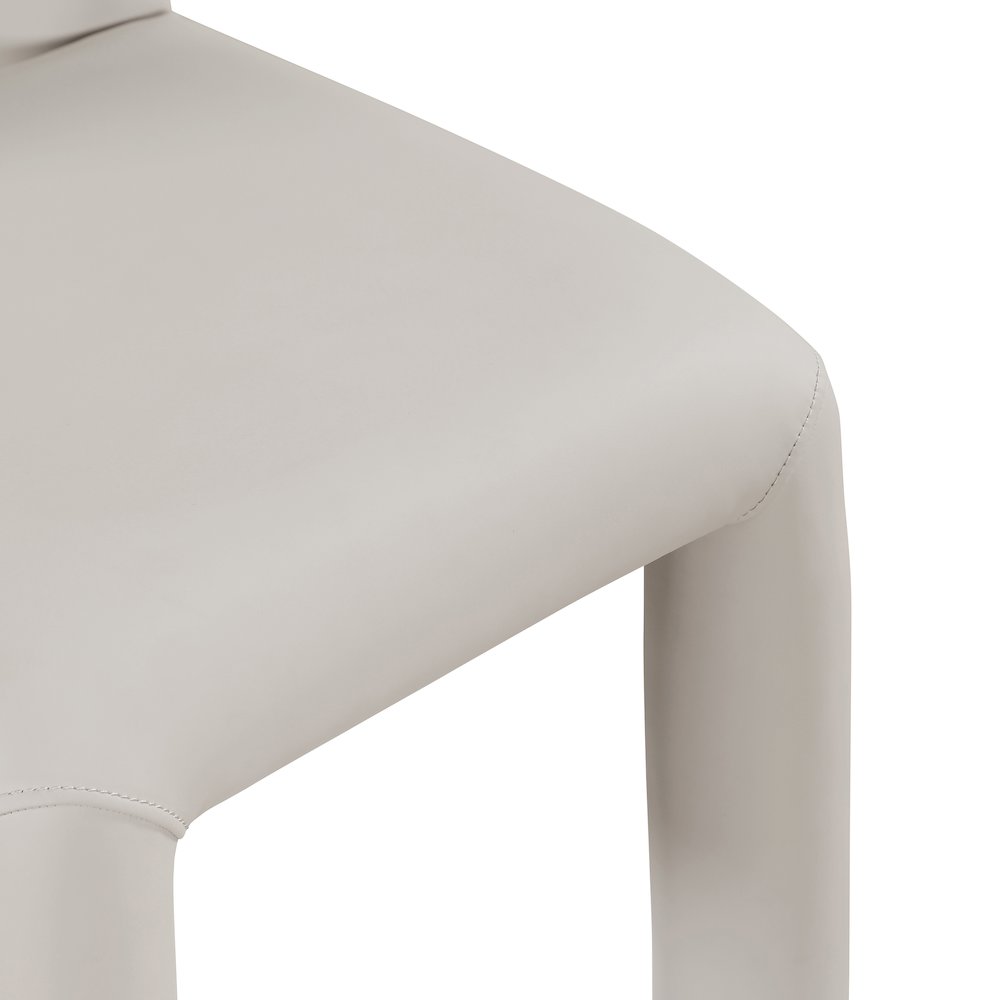 Amari Taupe Vegan Leather Dining Chair, Set of 2