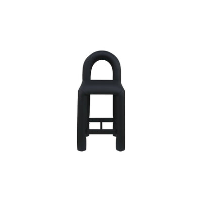 Amari Black Vegan Leather Stool