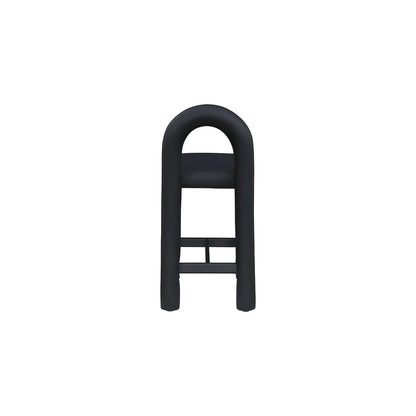 Amari Black Vegan Leather Stool