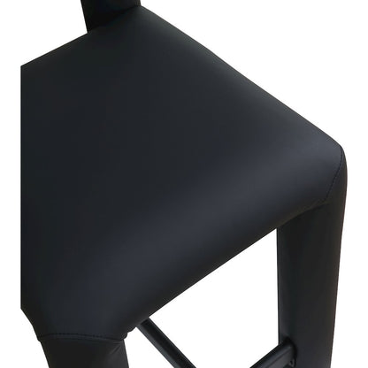 Amari Black Vegan Leather Stool