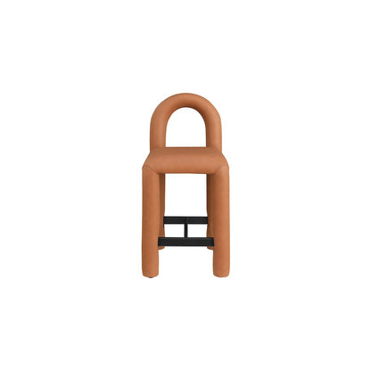 Amari Cognac Vegan Leather Stool