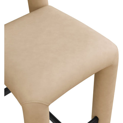 Amari Tan Vegan Leather Stool