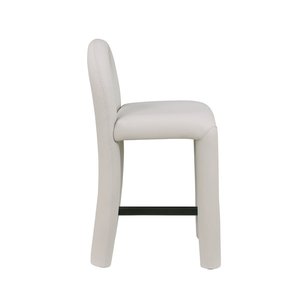 Amari Taupe Vegan Leather Stool