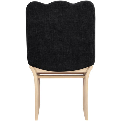 Shaw Black Chenille Fabric Upholstered Dining Chair