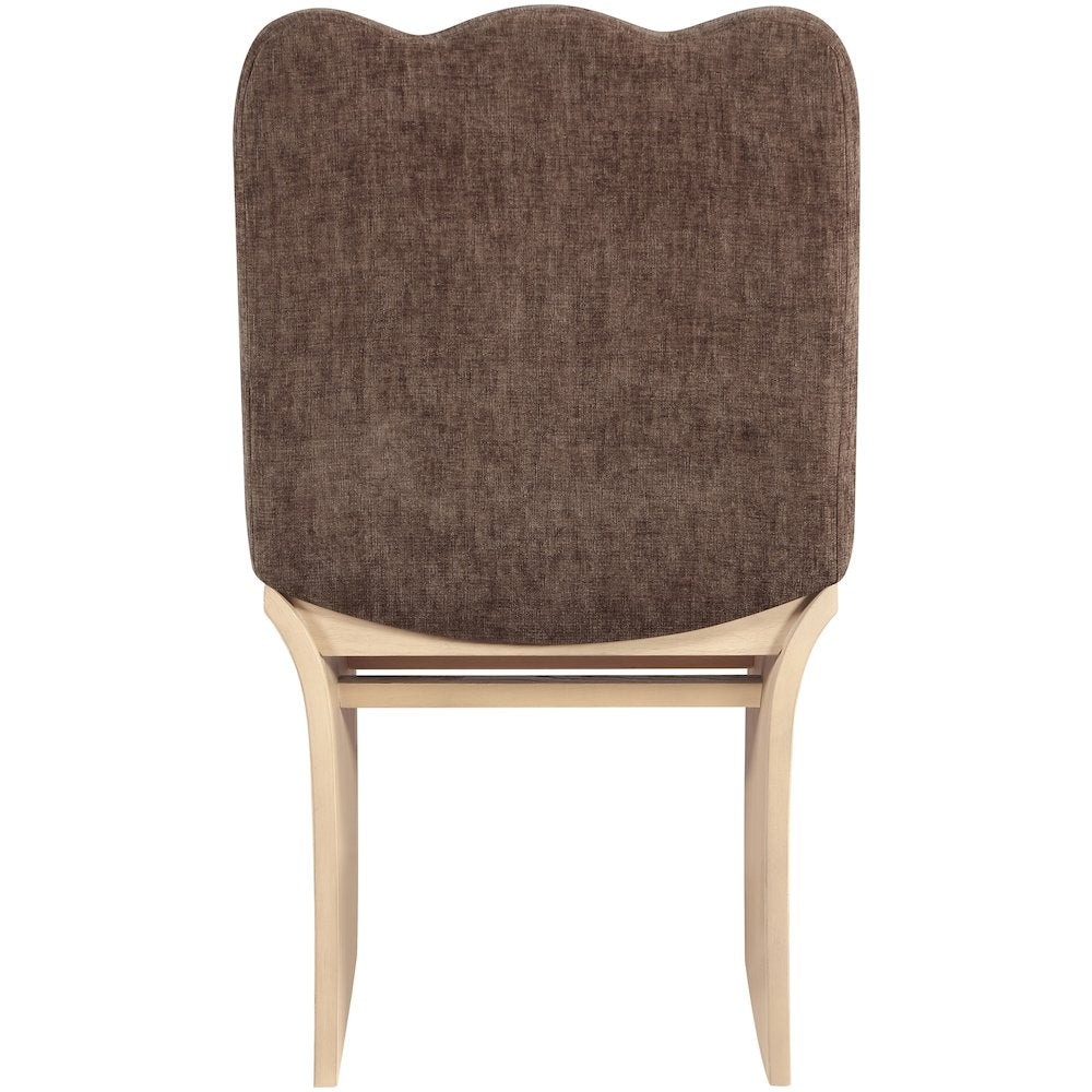 Shaw Brown Chenille Fabric Upholstered Dining Chair