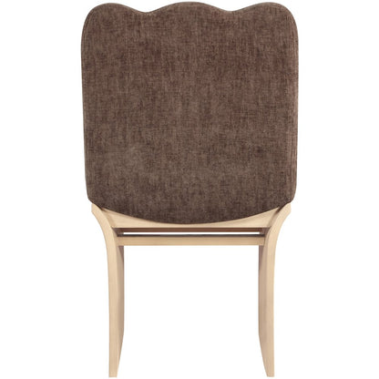 Shaw Brown Chenille Fabric Upholstered Dining Chair