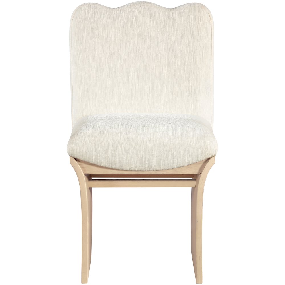 Shaw Cream Chenille Fabric Upholstered Dining Chair