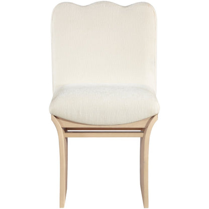 Shaw Cream Chenille Fabric Upholstered Dining Chair