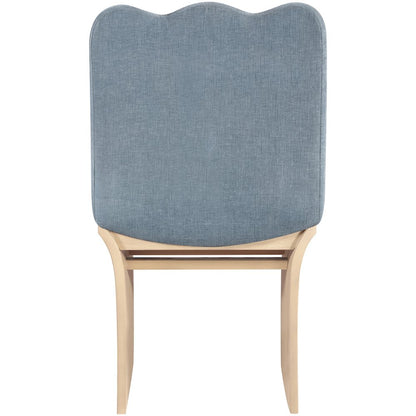 Shaw Light Blue Chenille Fabric Upholstered Dining Chair