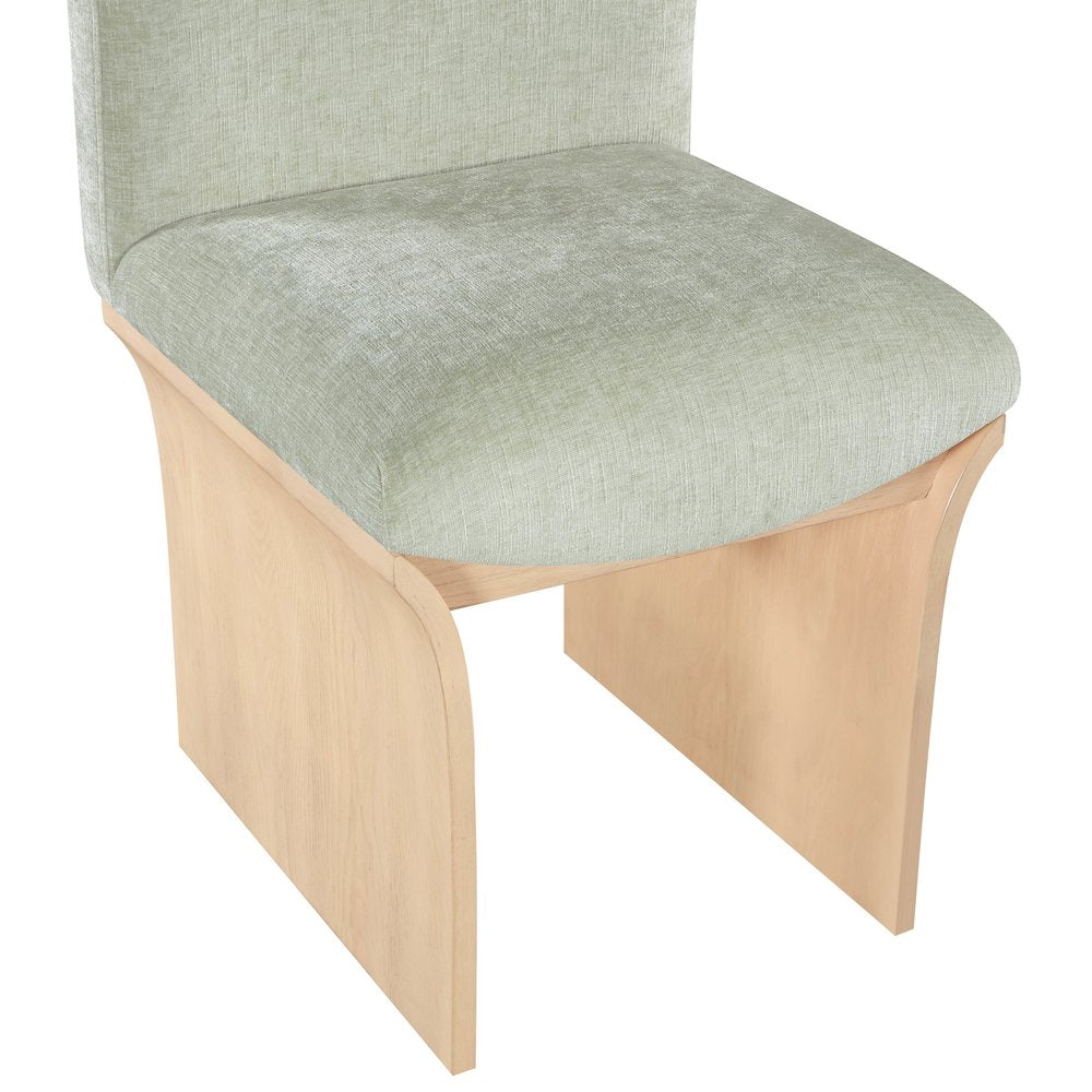 Shaw Mint Chenille Fabric Upholstered Dining Chair