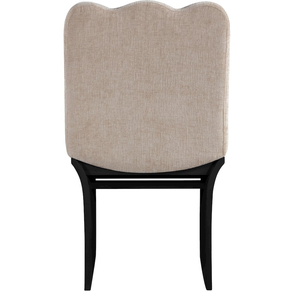 Shaw Beige Chenille Fabric Upholstered Dining Chair