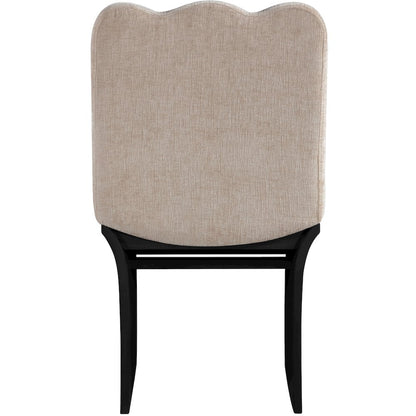 Shaw Beige Chenille Fabric Upholstered Dining Chair