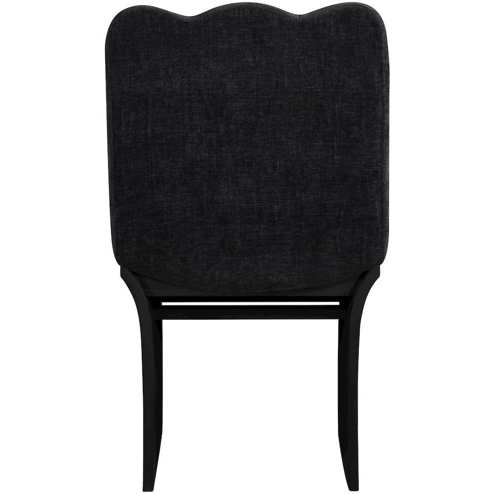 Shaw Black Chenille Fabric Upholstered Dining Chair