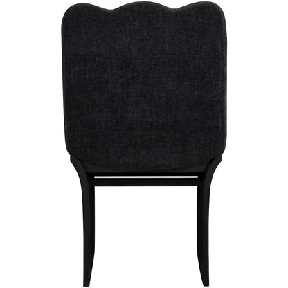 Shaw Black Chenille Fabric Upholstered Dining Chair
