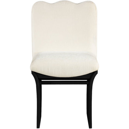 Shaw Cream Chenille Fabric Upholstered Dining Chair