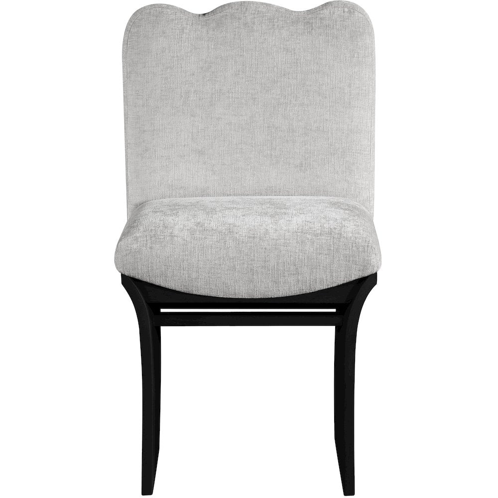 Shaw Grey Chenille Fabric Upholstered Dining Chair