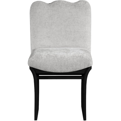 Shaw Grey Chenille Fabric Upholstered Dining Chair