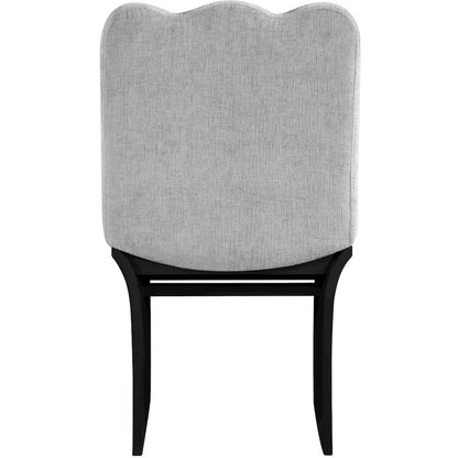 Shaw Grey Chenille Fabric Upholstered Dining Chair
