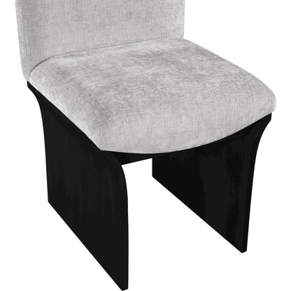 Shaw Grey Chenille Fabric Upholstered Dining Chair