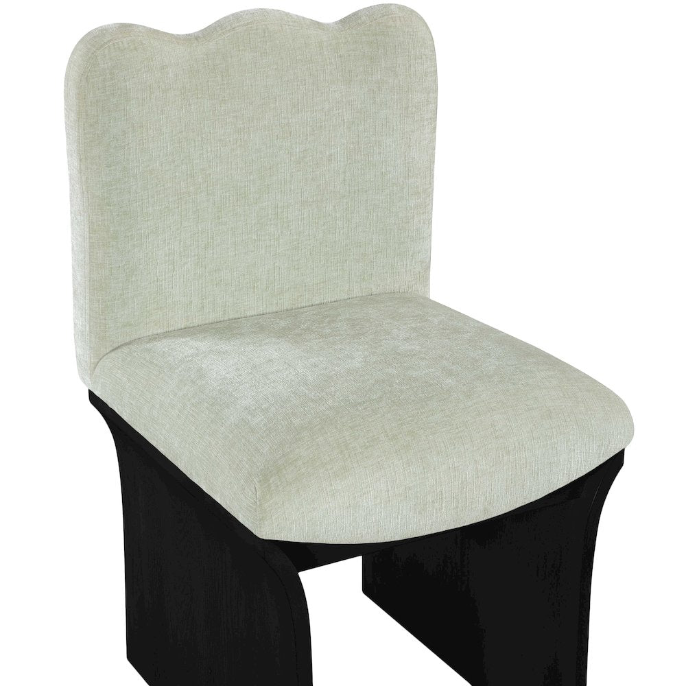 Shaw Mint Chenille Fabric Upholstered Dining Chair