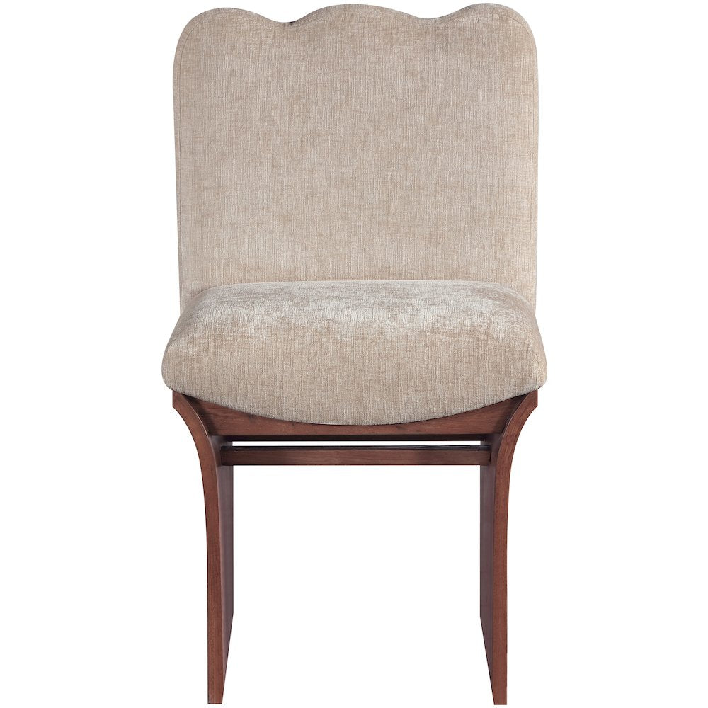 Shaw Beige Chenille Fabric Upholstered Dining Chair