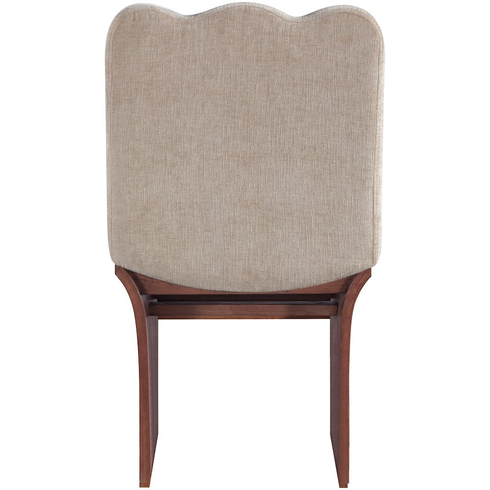 Shaw Beige Chenille Fabric Upholstered Dining Chair