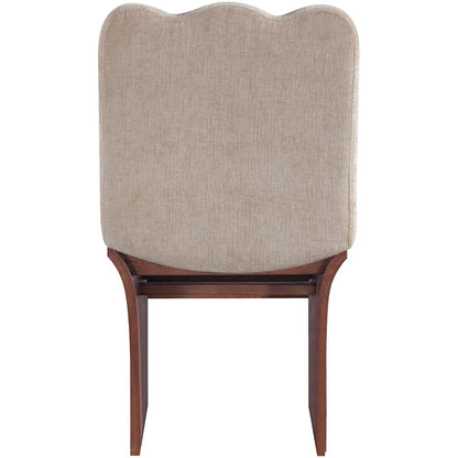Shaw Beige Chenille Fabric Upholstered Dining Chair