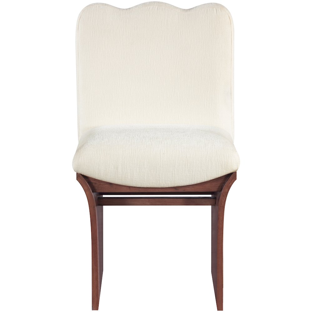 Shaw Cream Chenille Fabric Upholstered Dining Chair