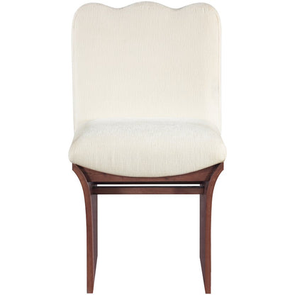 Shaw Cream Chenille Fabric Upholstered Dining Chair