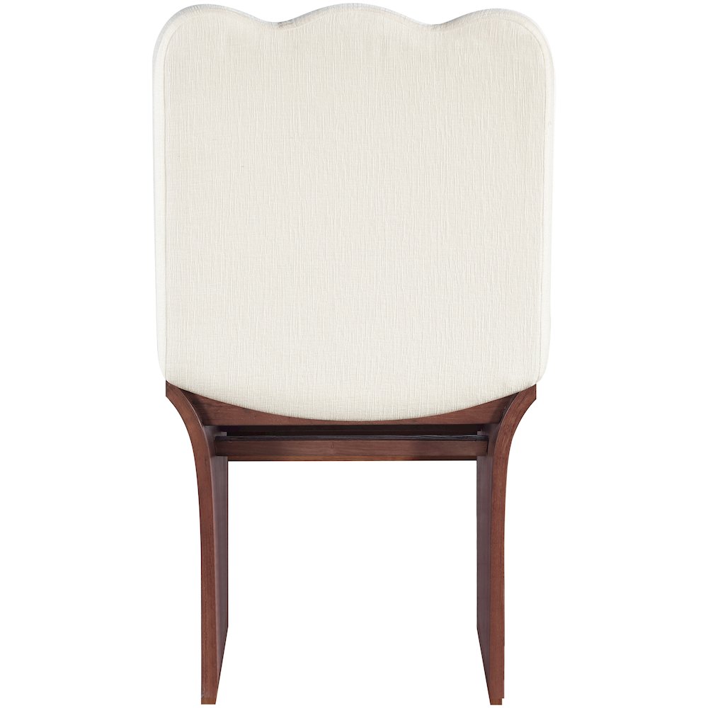 Shaw Cream Chenille Fabric Upholstered Dining Chair