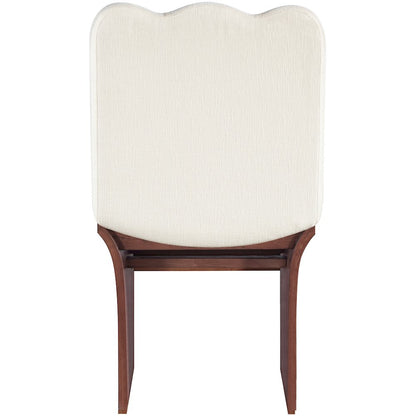 Shaw Cream Chenille Fabric Upholstered Dining Chair
