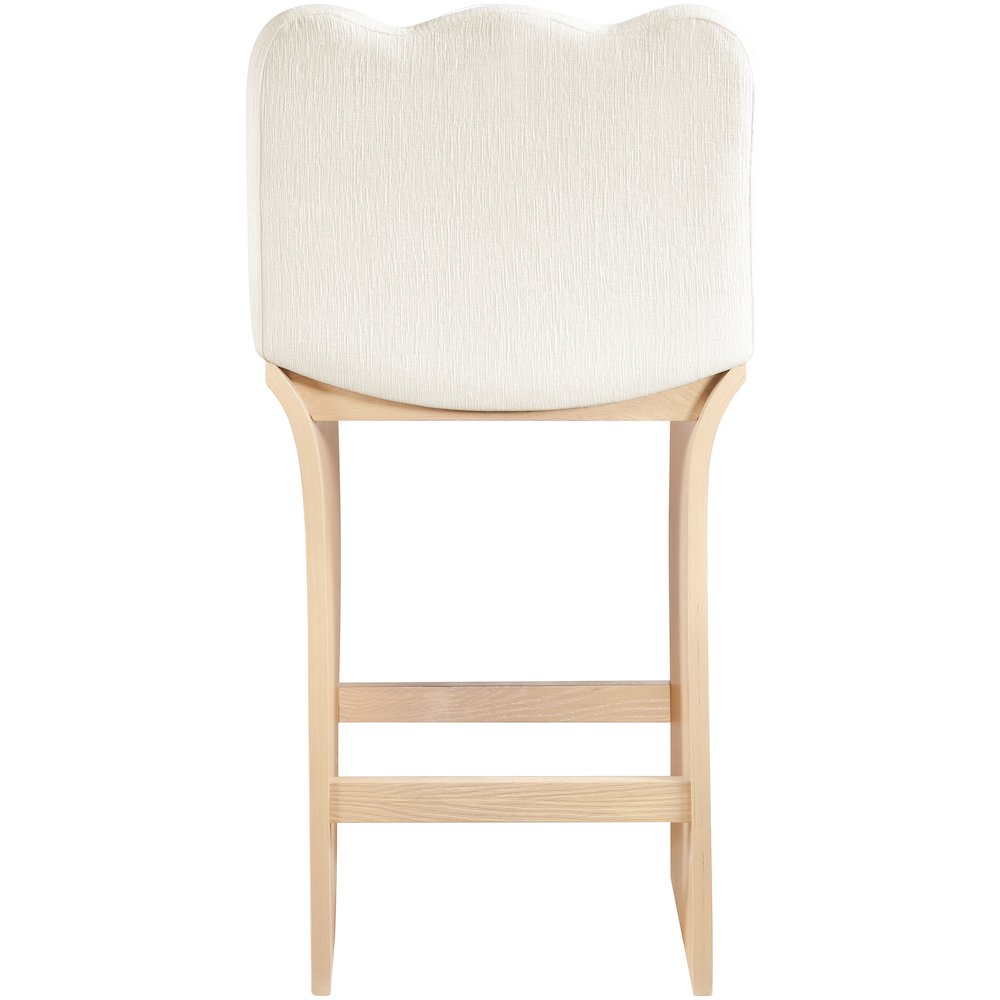 Shaw Cream Chenille Fabric Upholstered Counter Stool