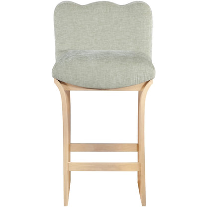 Shaw Mint Chenille Fabric Upholstered Counter Stool