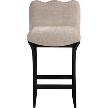 Shaw Beige Chenille Fabric Upholstered Counter Stool
