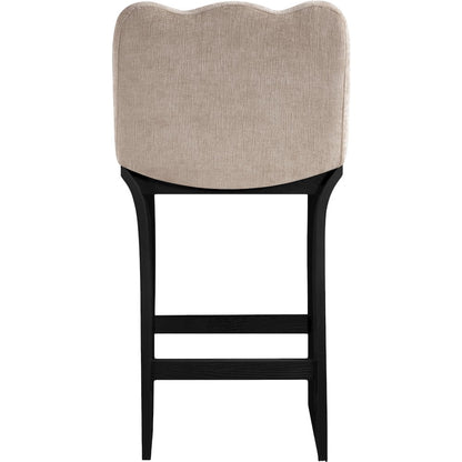 Shaw Beige Chenille Fabric Upholstered Counter Stool