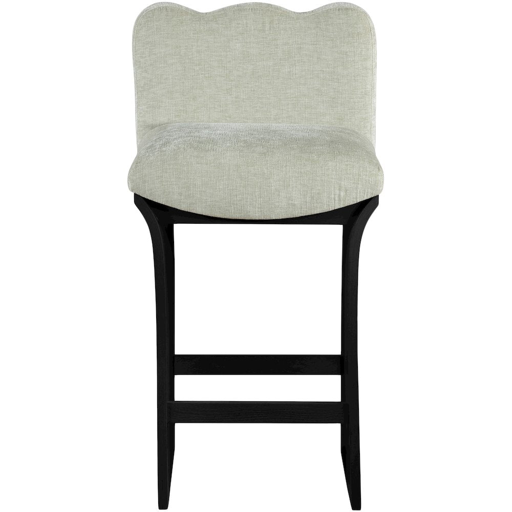 Shaw Mint Chenille Fabric Upholstered Counter Stool