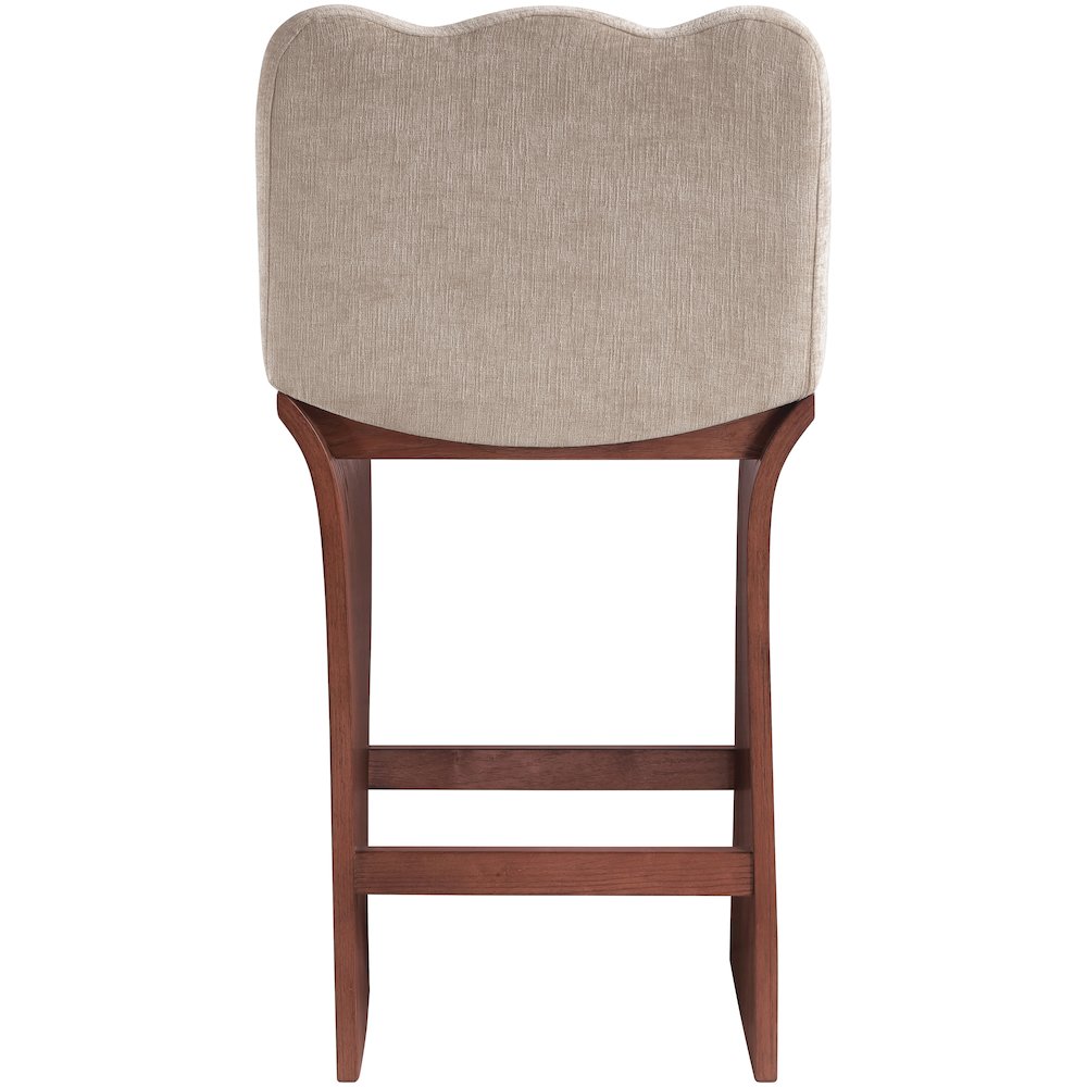 Shaw Beige Chenille Fabric Upholstered Counter Stool