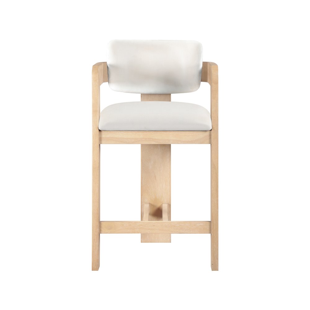 Sacha Cream Velvet Stool