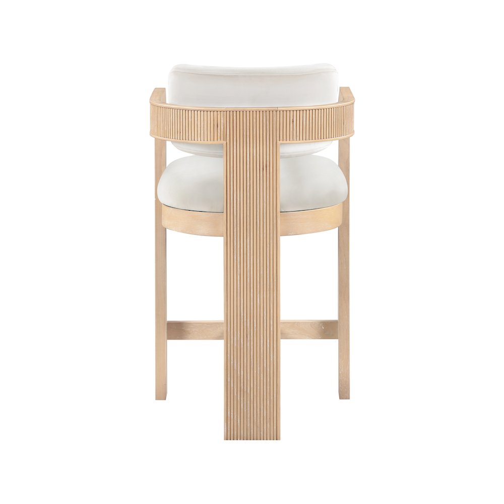 Sacha Cream Velvet Stool