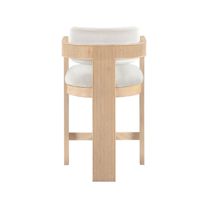 Sacha Cream Velvet Stool